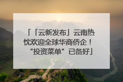 「云新发布」云南热忱欢迎全球华商侨企！“投资菜单”已备好