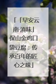 「早安云南·滇味」保山金鸡口袋豆腐：传承百年的匠心之味