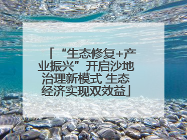 “生态修复+产业振兴”开启沙地治理新模式 生态经济实现双效益