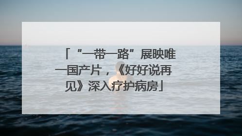 “一带一路”展映唯一国产片，《好好说再见》深入疗护病房