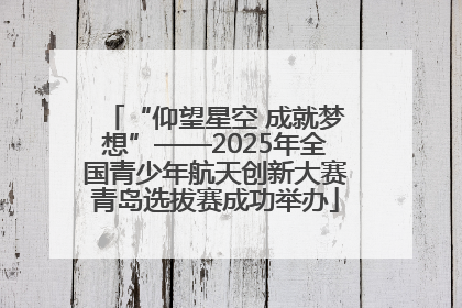 “仰望星空 成就梦想”——2025年全国青少年航天创新大赛青岛选拔赛成功举办