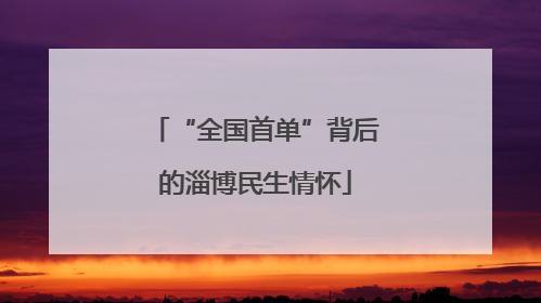 “全国首单”背后的淄博民生情怀