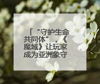 “守护生命共同体”，《魔域》让玩家成为亚洲象守护者