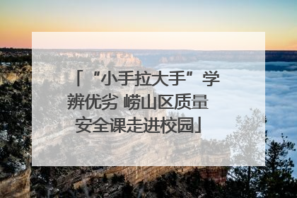 “小手拉大手”学辨优劣 崂山区质量安全课走进校园