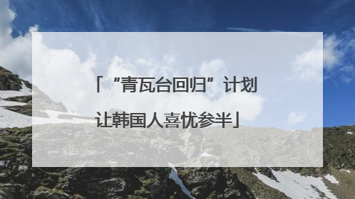“青瓦台回归”计划让韩国人喜忧参半