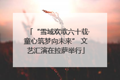 “雪域欢歌六十载·童心筑梦向未来” 文艺汇演在拉萨举行