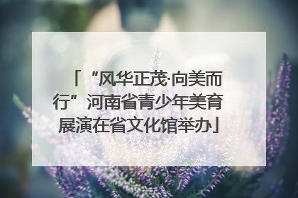 “风华正茂·向美而行”河南省青少年美育展演在省文化馆举办