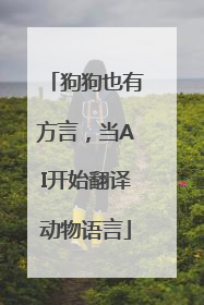 狗狗也有方言，当AI开始翻译动物语言
