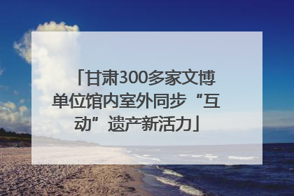 甘肃300多家文博单位馆内室外同步“互动”遗产新活力