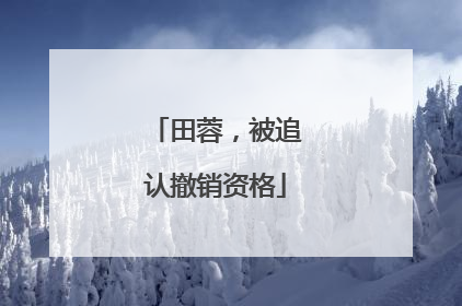 田蓉，被追认撤销资格