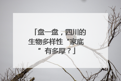盘一盘，四川的生物多样性“家底”有多厚？