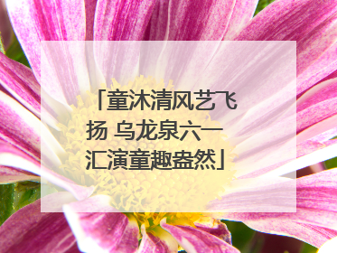 童沐清风艺飞扬 乌龙泉六一汇演童趣盎然
