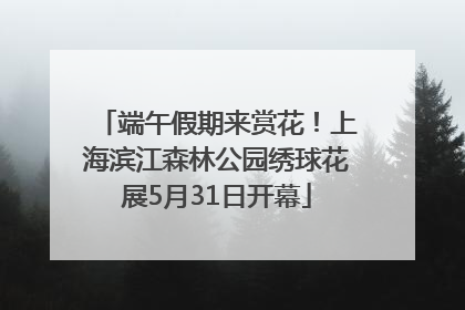 端午假期来赏花！上海滨江森林公园绣球花展5月31日开幕