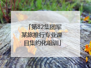 第82集团军某旅推行专业课目集约化组训