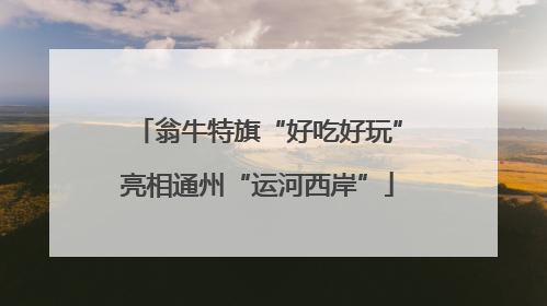 翁牛特旗“好吃好玩”亮相通州“运河西岸”