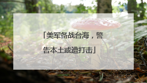 美军备战台海，警告本土或遭打击