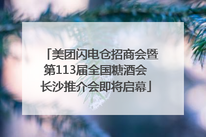 美团闪电仓招商会暨第113届全国糖酒会长沙推介会即将启幕