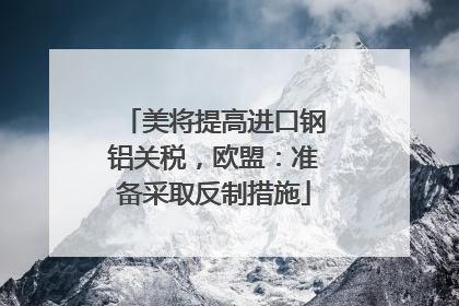 美将提高进口钢铝关税，欧盟：准备采取反制措施