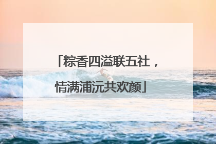 粽香四溢联五社，情满浦沅共欢颜