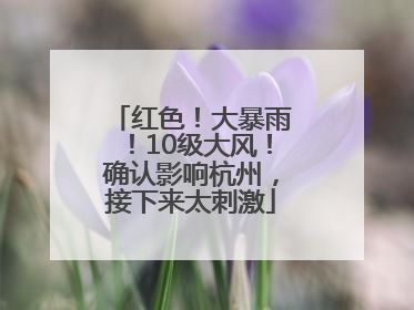 红色！大暴雨！10级大风！确认影响杭州，接下来太刺激