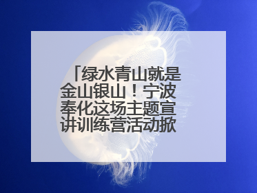 绿水青山就是金山银山！宁波奉化这场主题宣讲训练营活动掀起青春热潮