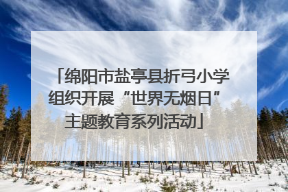 绵阳市盐亭县折弓小学组织开展“世界无烟日”主题教育系列活动