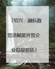 绍兴：融杭数贸港赋能外贸企业稳量提质