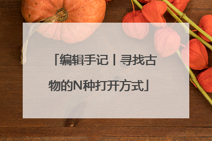 编辑手记丨寻找古物的N种打开方式