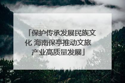 保护传承发展民族文化 海南保亭推动文旅产业高质量发展