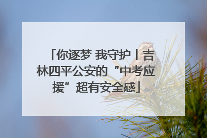 你逐梦 我守护丨吉林四平公安的“中考应援”超有安全感