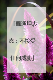 佩通坦表态：不接受任何威胁