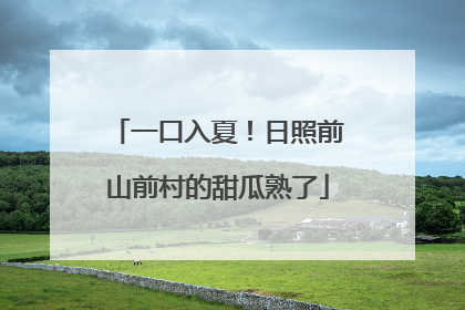 一口入夏！日照前山前村的甜瓜熟了