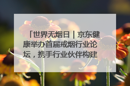 世界无烟日｜京东健康举办首届戒烟行业论坛，携手行业伙伴构建科学控烟新生态