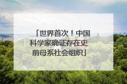 世界首次！中国科学家确证存在史前母系社会组织
