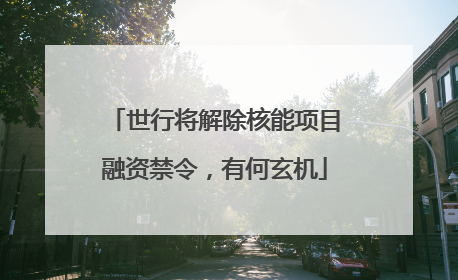 世行将解除核能项目融资禁令，有何玄机