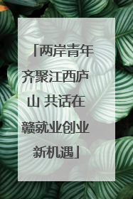 两岸青年齐聚江西庐山 共话在赣就业创业新机遇