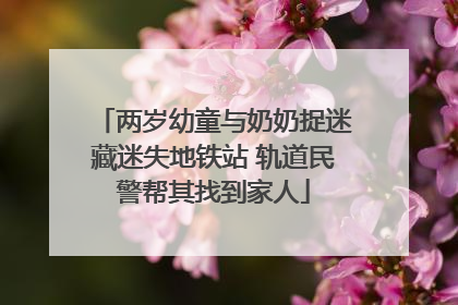 两岁幼童与奶奶捉迷藏迷失地铁站 轨道民警帮其找到家人
