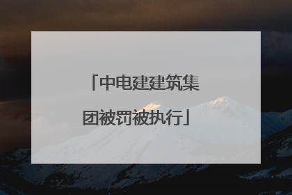 中电建建筑集团被罚被执行
