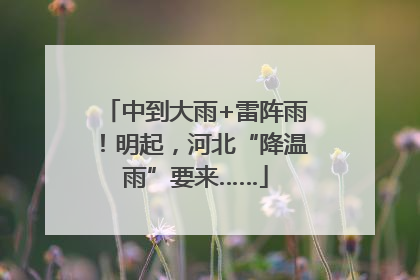 中到大雨+雷阵雨！明起，河北“降温雨”要来……