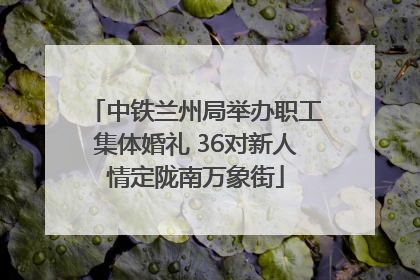 中铁兰州局举办职工集体婚礼 36对新人情定陇南万象街