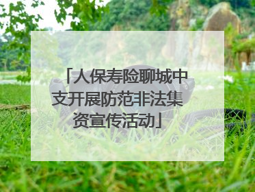 人保寿险聊城中支开展防范非法集资宣传活动