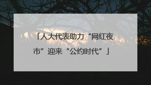 人大代表助力“网红夜市”迎来“公约时代”