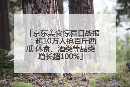 京东美食惊喜日战报：超10万人抢百斤西瓜 休食、酒类等品类增长超100%