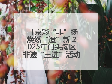 京彩“非”扬 焕然“遗”新 2025年门头沟区非遗“三进”活动正式启动