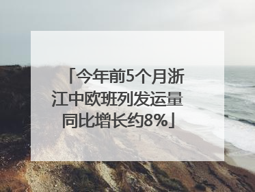 今年前5个月浙江中欧班列发运量同比增长约8%