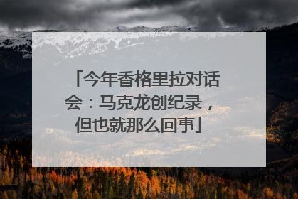 今年香格里拉对话会：马克龙创纪录，但也就那么回事
