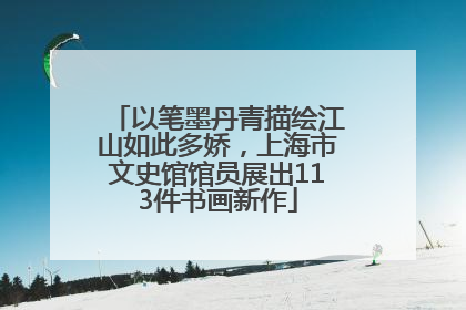 以笔墨丹青描绘江山如此多娇，上海市文史馆馆员展出113件书画新作