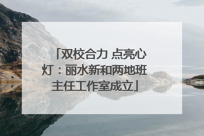 双校合力 点亮心灯：丽水新和两地班主任工作室成立