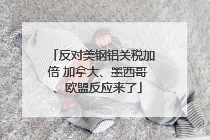 反对美钢铝关税加倍 加拿大、墨西哥、欧盟反应来了