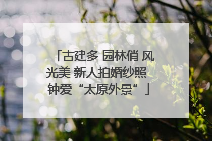 古建多 园林俏 风光美 新人拍婚纱照 钟爱“太原外景”